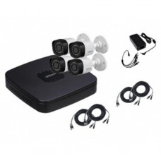 Dahua Kit de Vigilancia de 4 Cámaras IP Bullet, 4 Canales, con Grabadora y HD 500 gb